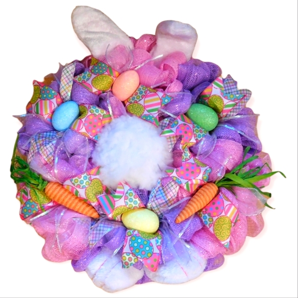 Other - 🐇 EASTER BUNNY BUTT DECO MESH WREATH 🐇